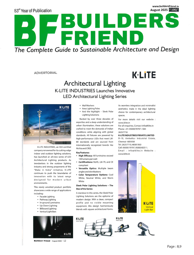 Builders Friend -  August - 2025 