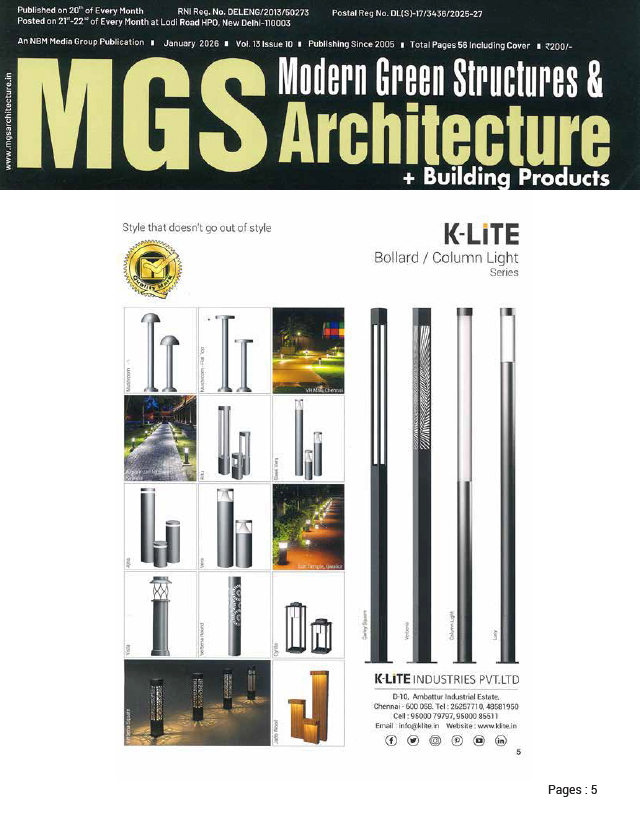 MGS Modern Green Structures & Architecture - January - 2026