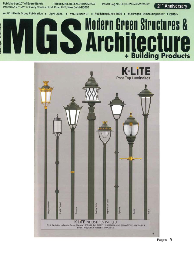 MGS Modern Green Structures & Architecture - April - 2026