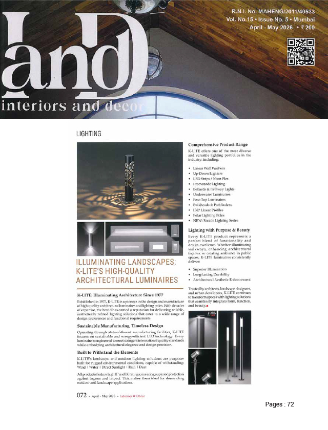 land interiors and decor - April - May - 2026